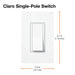 Lutron Claro 15A Switch Single-Pole With Nightlight Ivory (CA-1PSNL-IV)