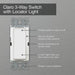 Lutron Claro 15A Switch 3-Way With Nightlight White (CA-3PSNL-WH)