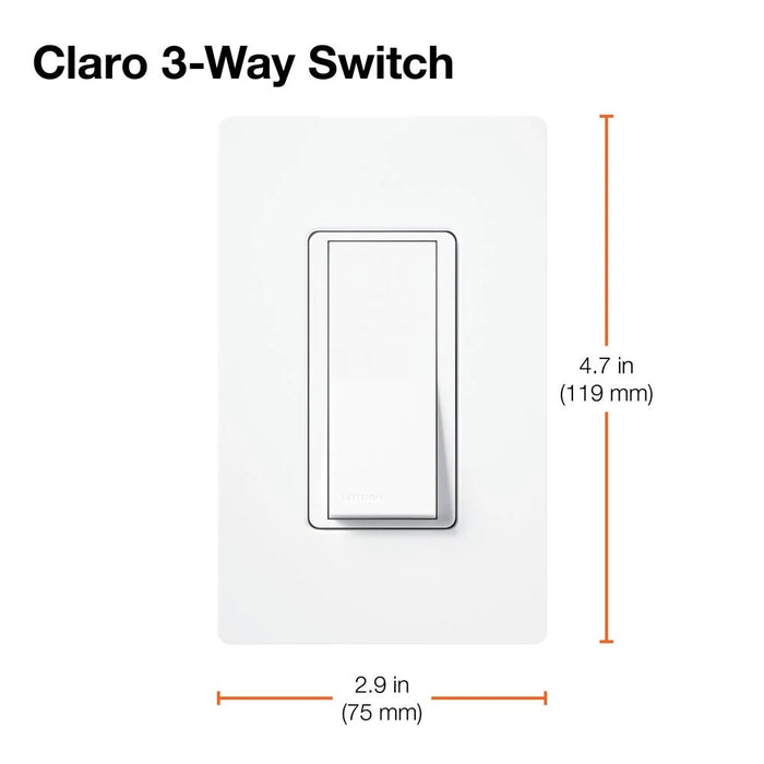 Lutron Claro 15A Switch 3-Way With Night Light-Light Almond (CA-3PSNL-LA)
