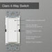 Lutron Claro 15A Switch 4-Way Gray (CA-4PS-GR)