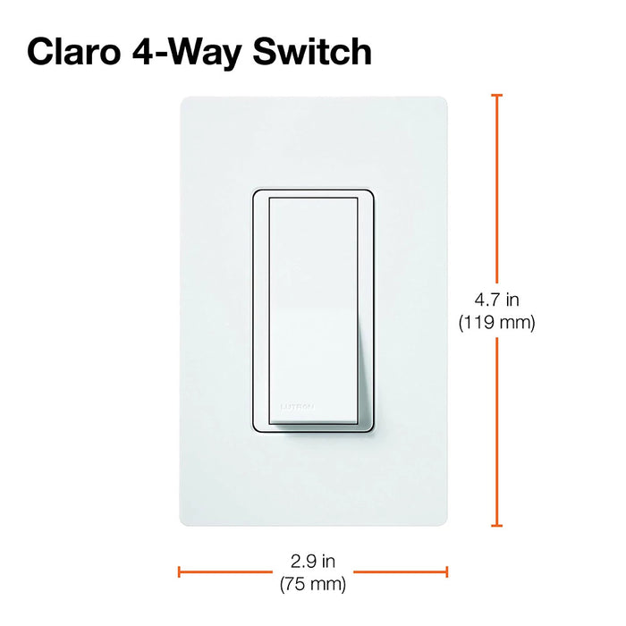 Lutron Claro 15A Switch 4-Way Ivory (CA-4PS-IV)
