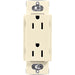 Lutron Claro 15A Receptacle Almond (CAR-15-AL)