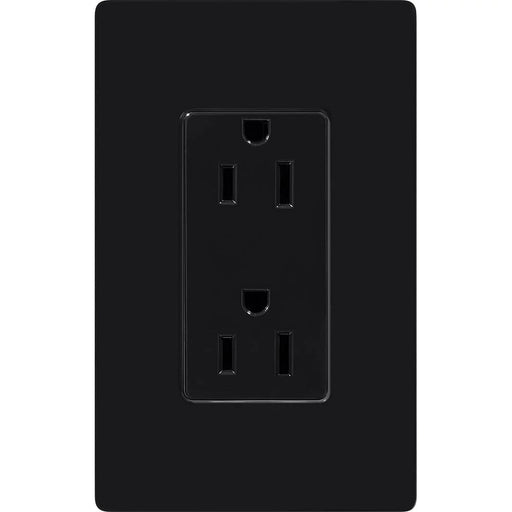 Lutron Claro 15A Receptacle Black (CAR-15-BL)