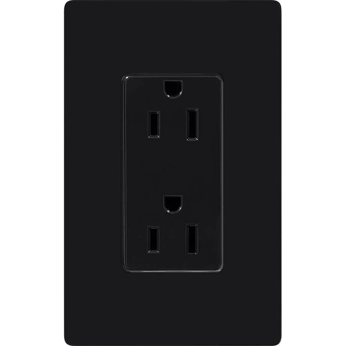 Lutron Claro 15A Receptacle Black (CAR-15-BL)