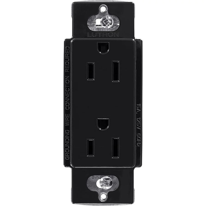 Lutron Claro 15A Receptacle Black (CAR-15-BL)