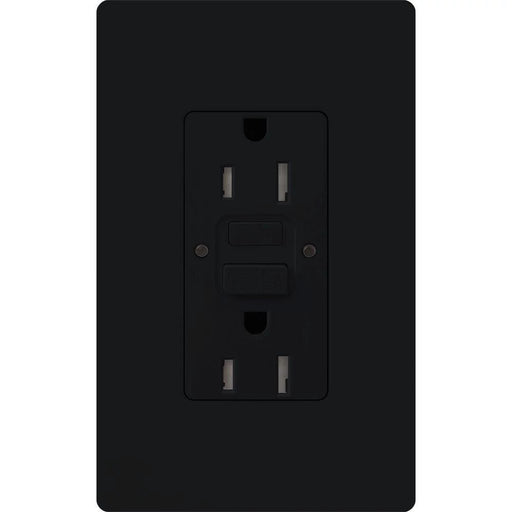 Lutron Claro 15A Receptacle Self-Testing GFCI Black (CAR-15-GFST-BL)