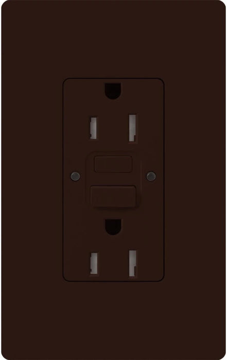 Lutron Claro 15A Receptacle Self-Testing GFCI Brown (CAR-15-GFST-BR)