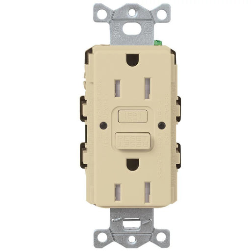 Lutron Claro 15A Receptacle Self-Testing GFCI Ivory (CAR-15-GFST-IV)