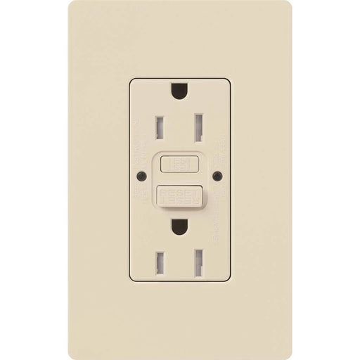 Lutron Claro 15A Receptacle Self-Testing GFCI Light Almond (CAR-15-GFST-LA)