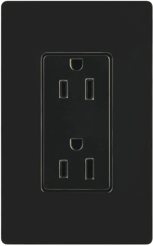 Lutron Claro 15A Receptacle Tamper-Resistant Black (CARS-15-TR-BL)