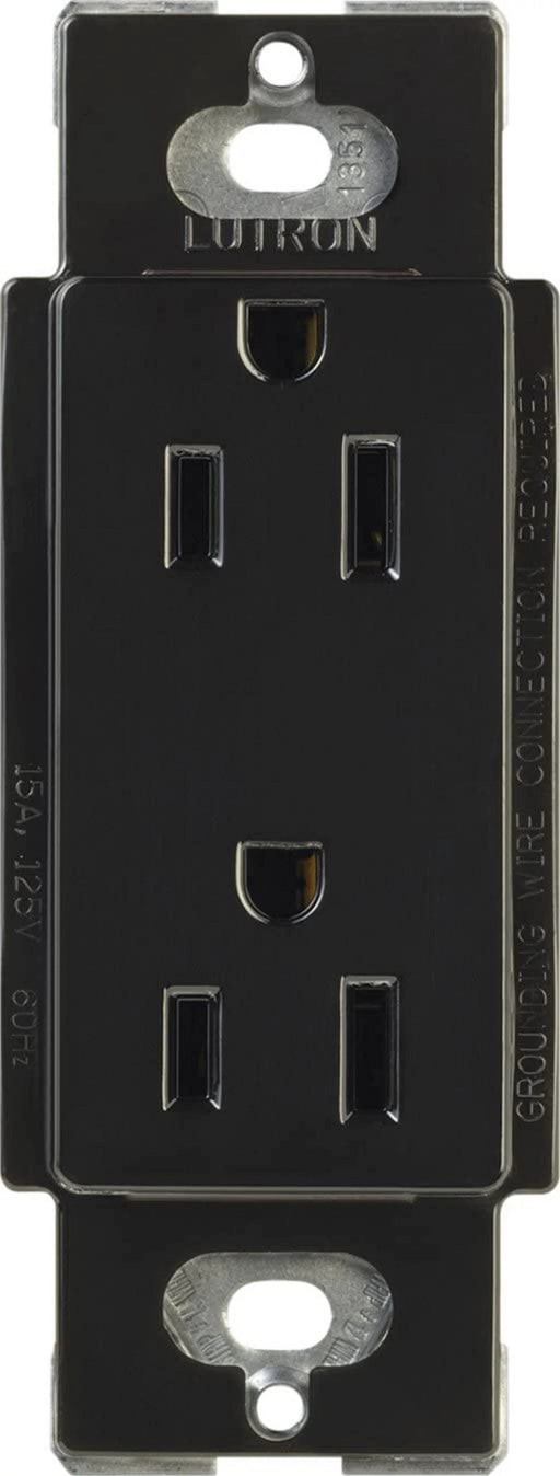 Lutron Claro 15A Receptacle Tamper-Resistant Black (CARS-15-TR-BL)