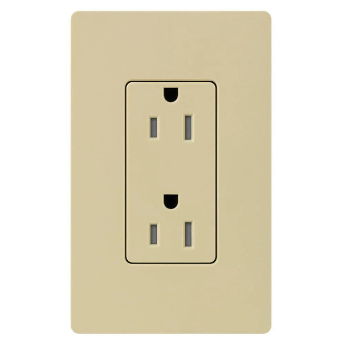 Lutron Claro 15A Receptacle Tamper-Resistant Ivory (CARS-15-TR-IV)