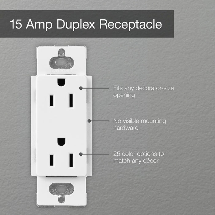 Lutron Claro Designer Tamper-Resistant Receptacle 15A 125V Satin Finish Mist (SCRS-15-TR-MI)