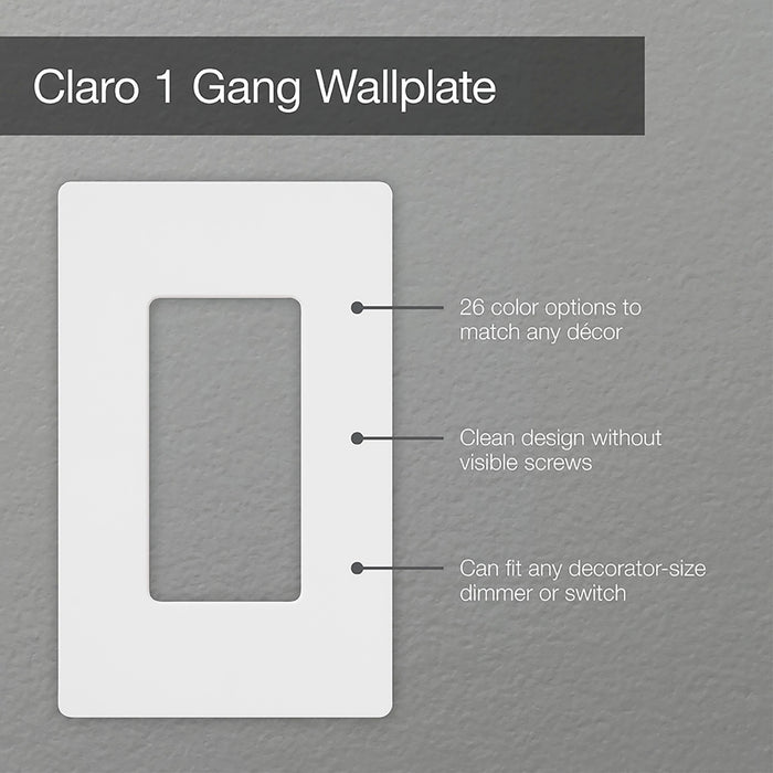 Lutron Claro Wall Plate 1-Gang 96 Pack Ivory (CW-1-IV-96)