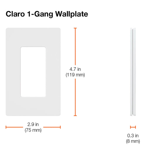 Lutron Claro Wall Plate 1-Gang 300-Pk White (CW-1-WH-300)