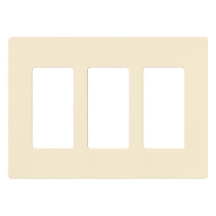 Lutron Claro Wall Plate 3-Gang Almond (CW-3-AL)