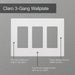 Lutron Claro Wall Plate 3-Gang 24 Pack White (CW-3-WH-24)