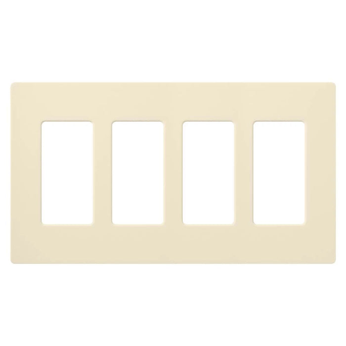 Lutron Claro Wall Plate 4-Gang Almond (CW-4-AL)