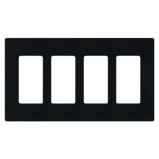Lutron Claro Wall Plate 4-Gang Black (CW-4-BL)