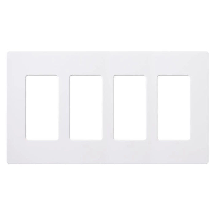 Lutron Claro Wall Plate 4-Gang 12 Pack White (CW-4-WH-12)