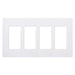 Lutron Claro Wall Plate 4-Gang 12 Pack White (CW-4-WH-12)