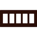 Lutron Claro Wall Plate 5-Gang Brown (CW-5-BR)