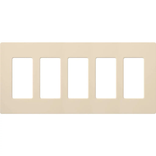Lutron Claro Wall Plate 5-Gang Light Almond (CW-5-LA)