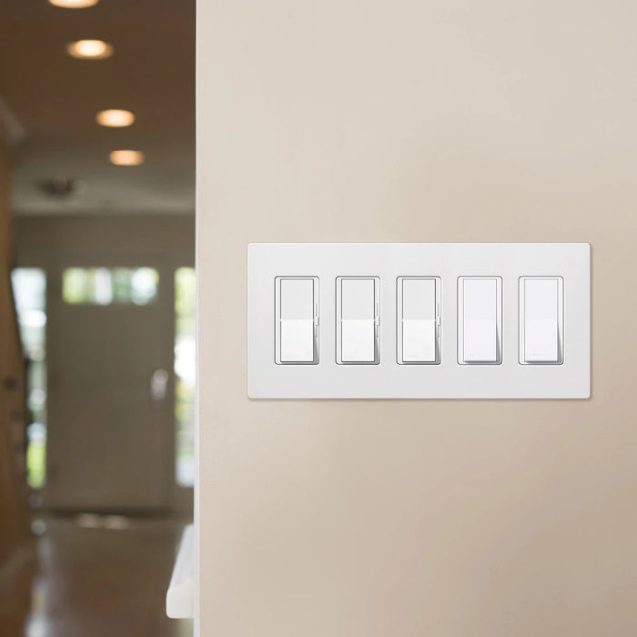 Lutron Claro Wall Plate 5-Gang Brown (CW-5-BR)