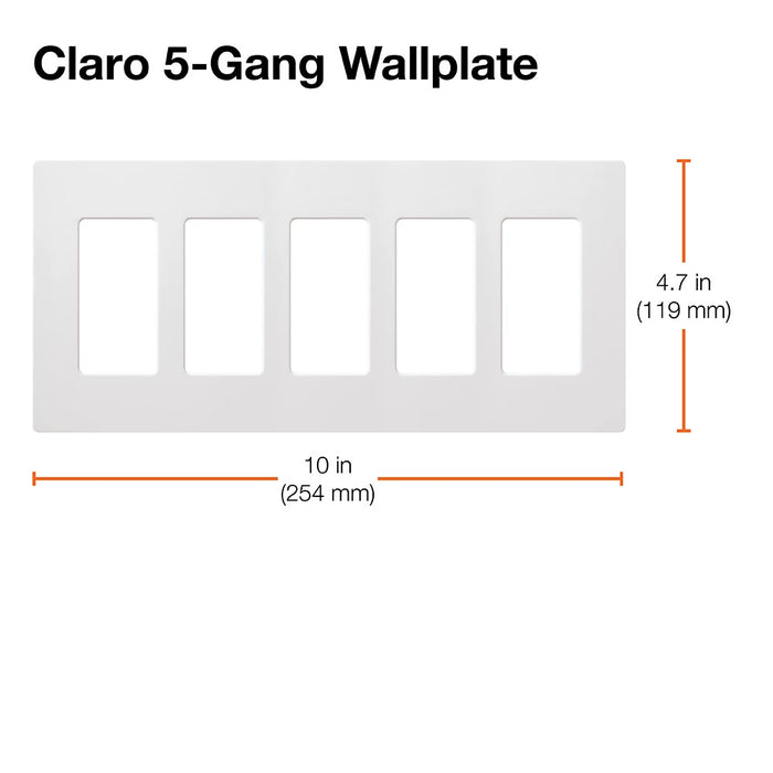 Lutron Claro Wall Plate 5-Gang Brown (CW-5-BR)