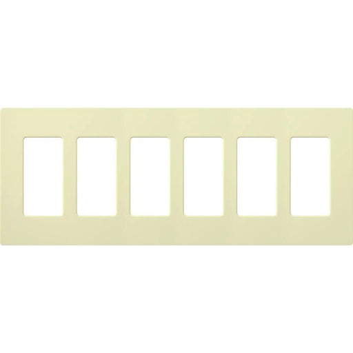 Lutron Claro Wall Plate 6-Gang Almond (CW-6-AL)