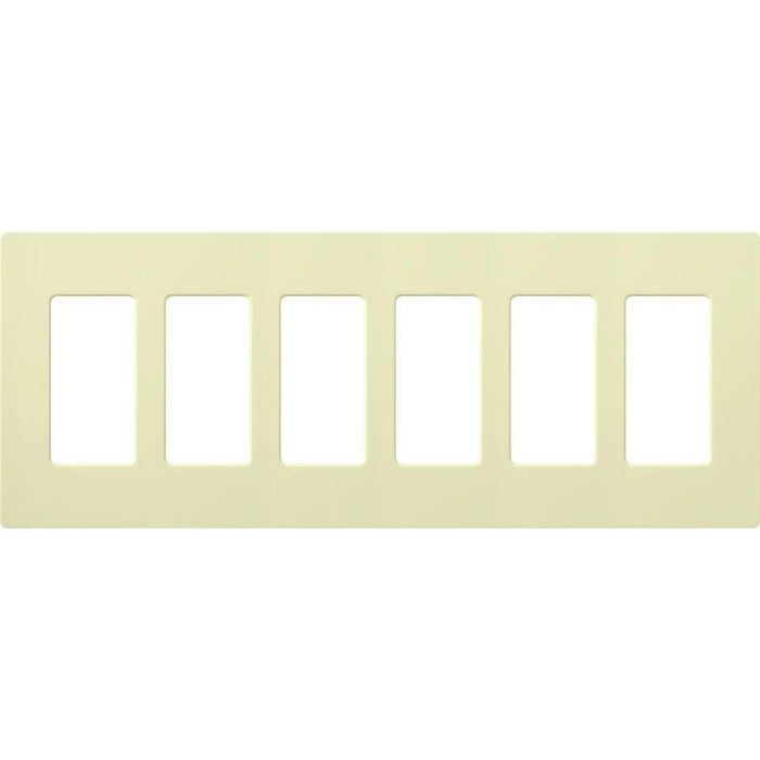 Lutron Claro Wall Plate 6-Gang Almond (CW-6-AL)