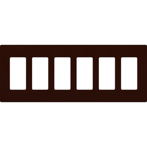 Lutron Claro Wall Plate 6-Gang Brown (CW-6-BR)
