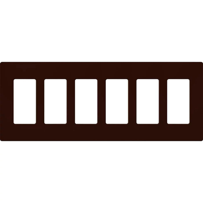Lutron Claro Wall Plate 6-Gang Brown (CW-6-BR)