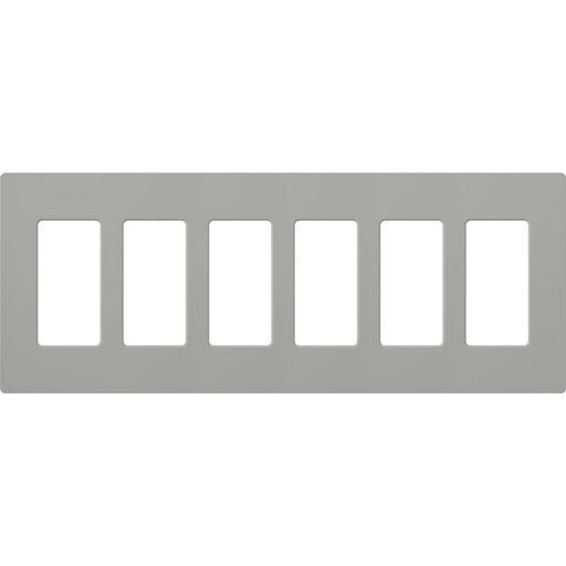 Lutron Claro Wall Plate 6-Gang Gray (CW-6-GR)