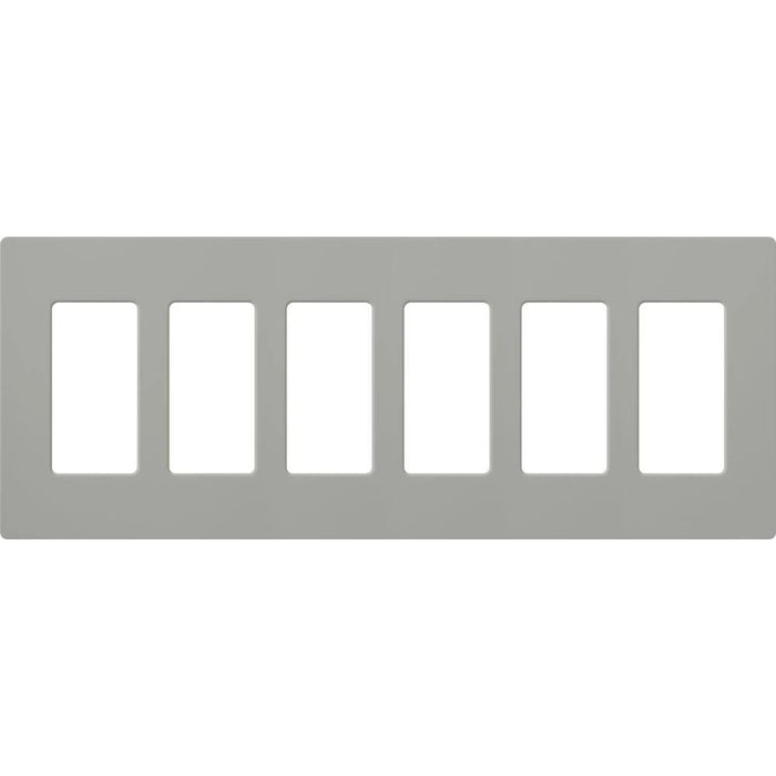Lutron Claro Wall Plate 6-Gang Gray (CW-6-GR)