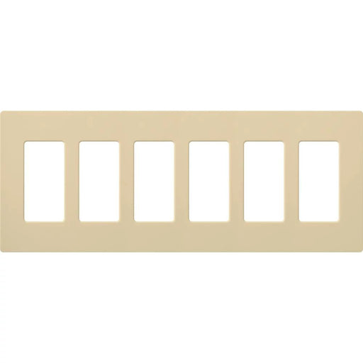 Lutron Claro Wall Plate 6-Gang Ivory (CW-6-IV)