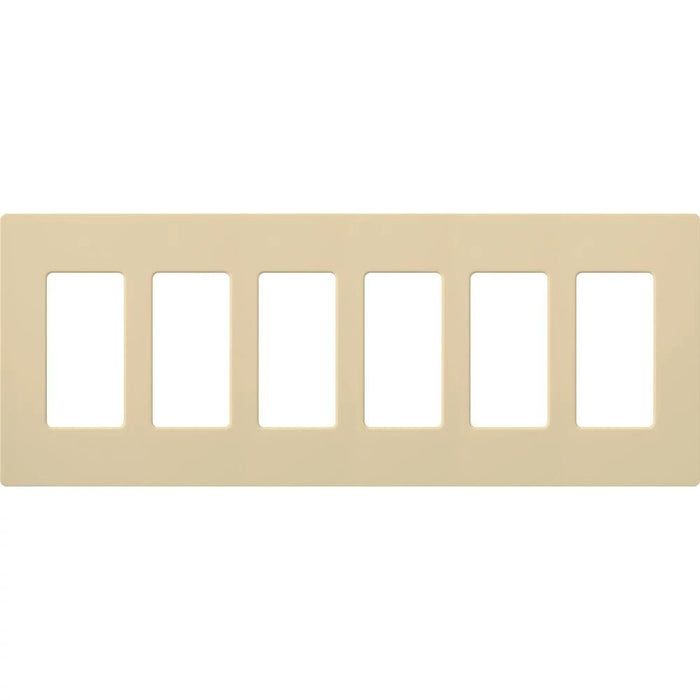 Lutron Claro Wall Plate 6-Gang Ivory (CW-6-IV)