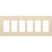 Lutron Claro Wall Plate 6-Gang Light Almond (CW-6-LA)