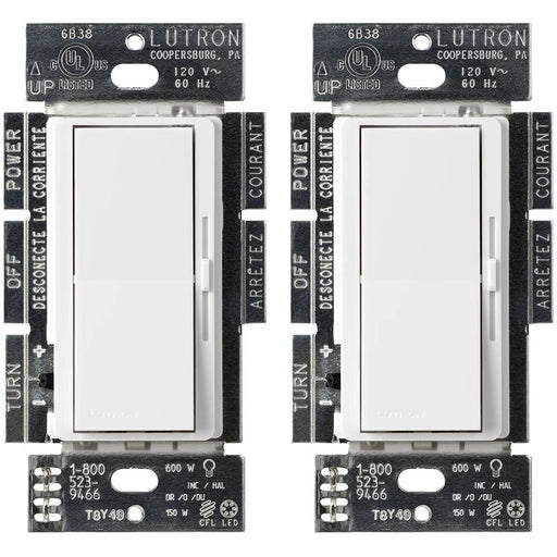 Lutron Diva LED+ Dimmer CL White 2-Pack (DVCL-153P-WH-2)