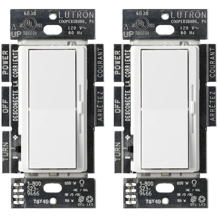 Lutron Diva LED+ Dimmer CL White 2-Pack (DVCL-153P-WH-2)