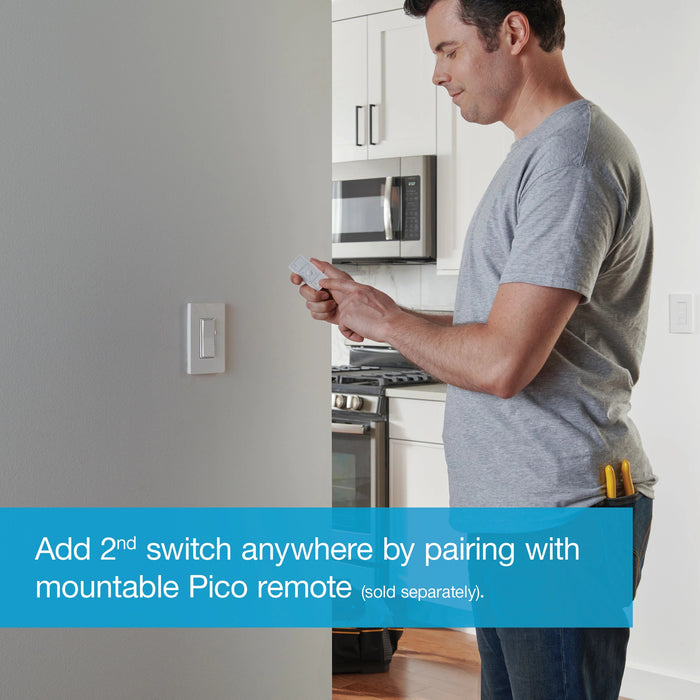 Lutron Claro Smart Switch - Load Ratings--LED 5A Incandescent/Halogen/ELV 600W Fan 3A Ivory (DVRF-5NS-IV)