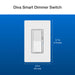 Lutron Diva Smart Dimmer/Pico Paddle Remote/Wall Plate Bracket/Wall Plate White (DVRF-PKG1D-WH)