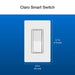Lutron Claro Smart Neutral Switch/Pico Paddle Remote/Wall Plate Bracket/Wall Plate White (DVRF-PKG1S-WH)