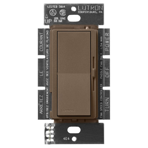 Lutron Diva (Satin) 1.5A Single Pole/3-Way 3-Speed Quiet Fan Control Espresso (DVSCFSQ-F-EP)