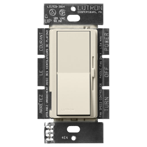 Lutron Diva (Satin) 1.5A Single Pole/3-Way 3-Speed Quiet Fan Control Pumice (DVSCFSQ-F-PM)