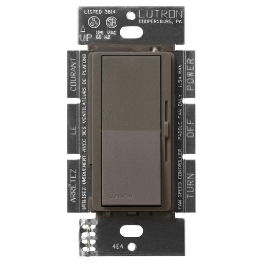 Lutron Diva (Satin) 1.5A Single Pole/3-Way 3-Speed Quiet Fan Control Truffle (DVSCFSQ-F-TF)