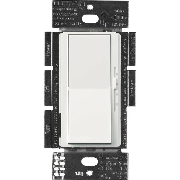 Lutron Diva 1.5A/120W Fan/Light Single-Pole Snow (DVSCFSQ-LF-SW)