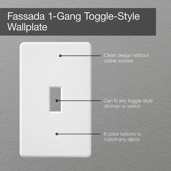 Lutron Fassada Wall Plate 1-Gang Almond (FG-1-AL)