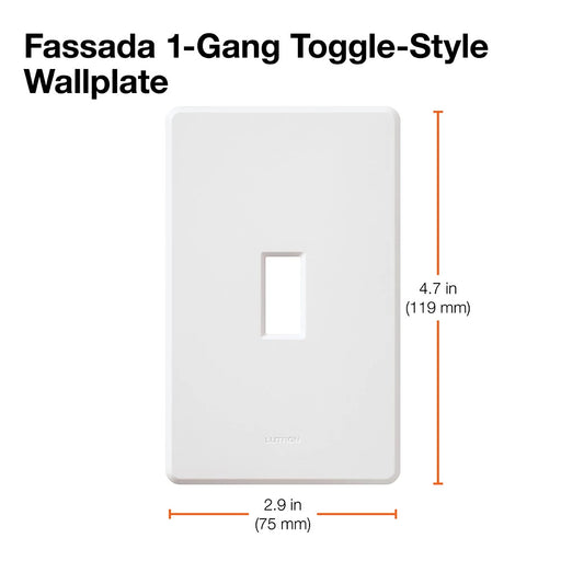 Lutron Fassada Wall Plate 1-Gang Almond (FG-1-AL)