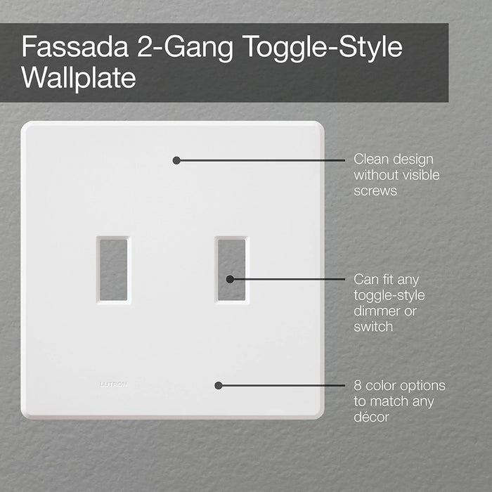 Lutron Fassada Wall Plate 2-Gang Almond (FG-2-AL)
